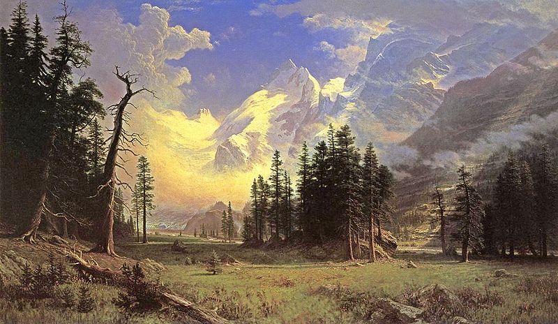 Albert Bierstadt The_Morteratsch_Glacier_Upper_Engadine_Valley_Pontresina France oil painting art